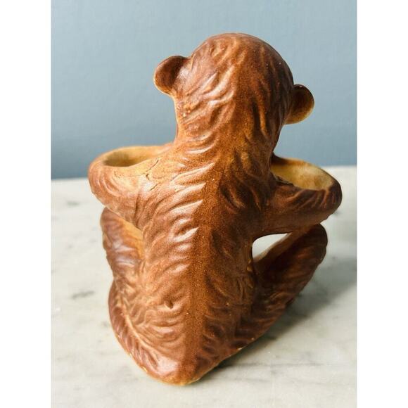 Vintage Porcelain Monkey Figurine Dee Bee Co Imports Hand Painted Japan Salt - Picture 3 of 5